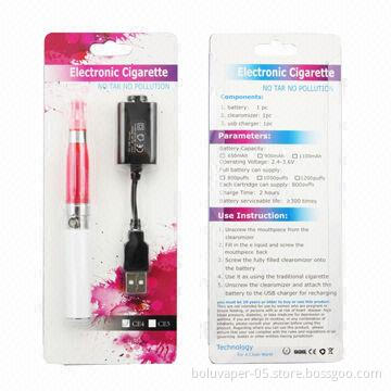 Electronic Cigarette Clearomizers, 2.5 to 2.8Ω Resistance, CE/RoHS/FCC/FDA Mark